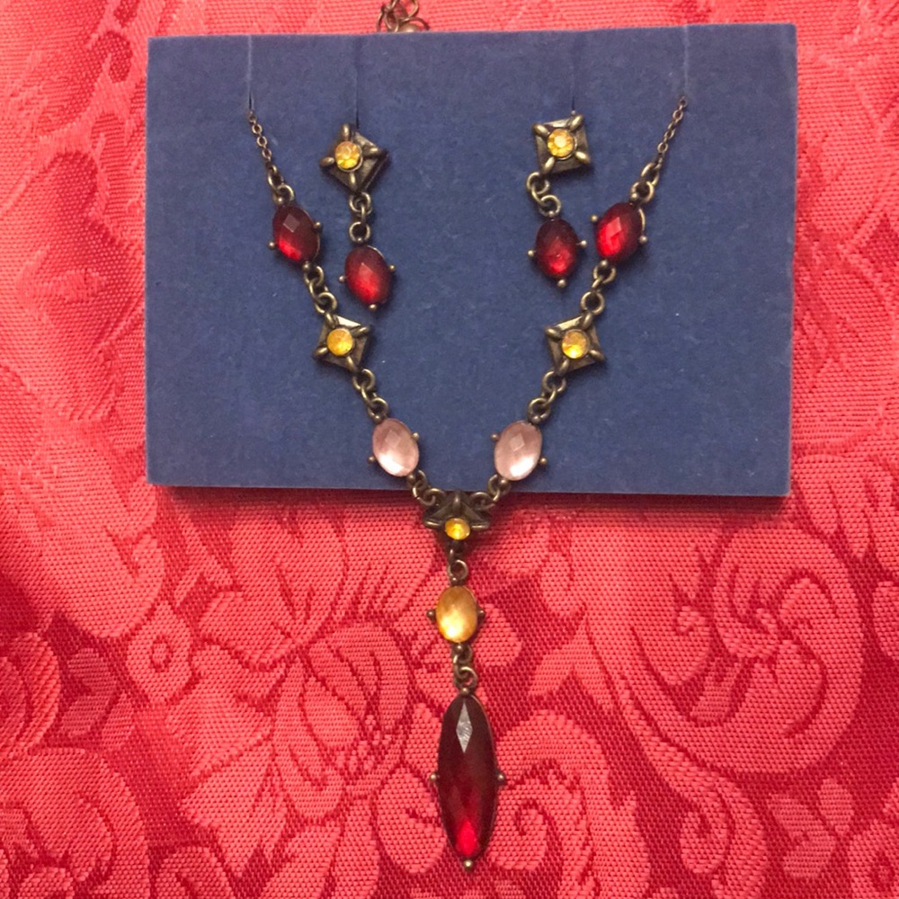 “Y” Necklace & Earrings Set